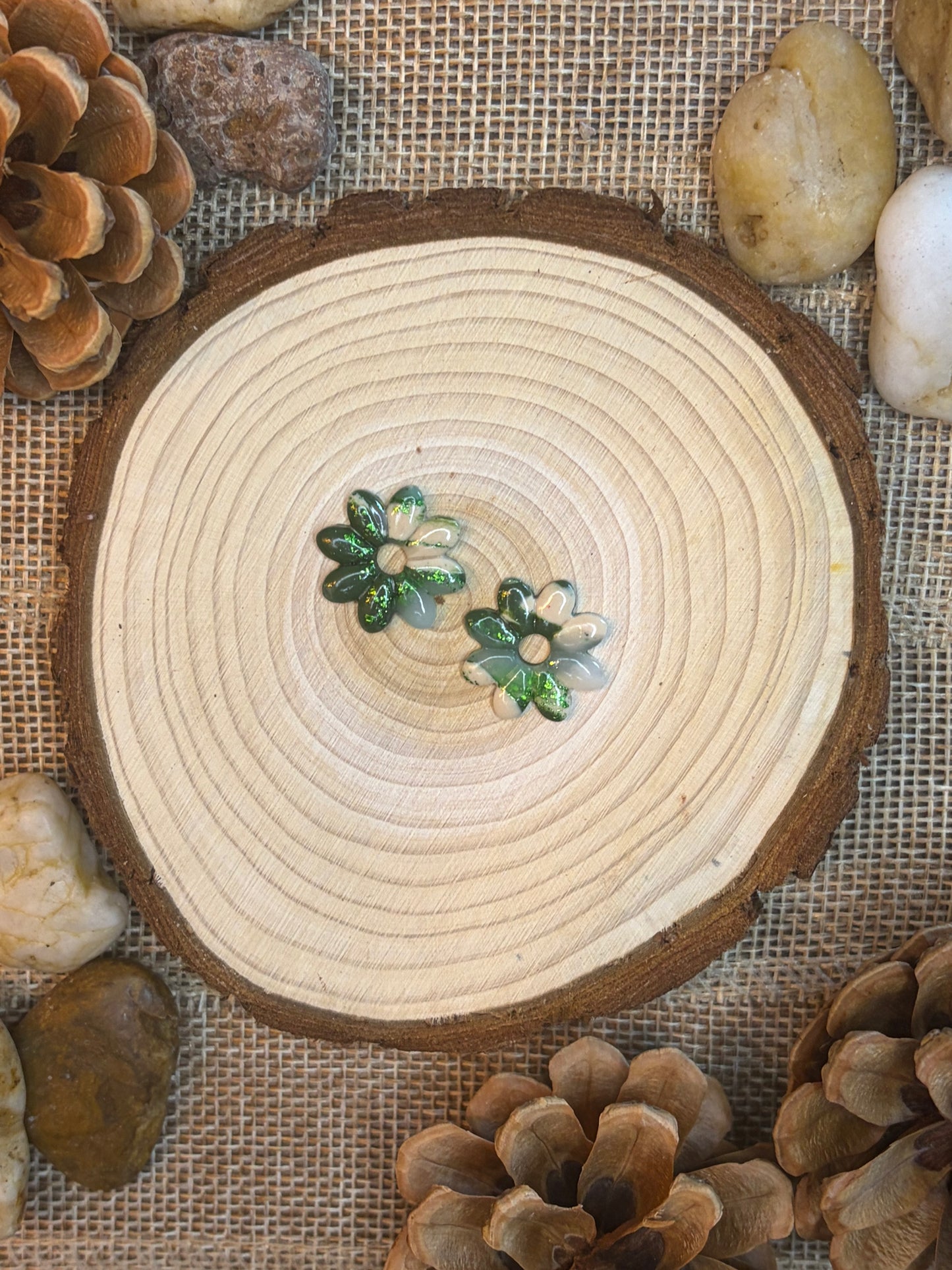 Pampille Dora vert beige